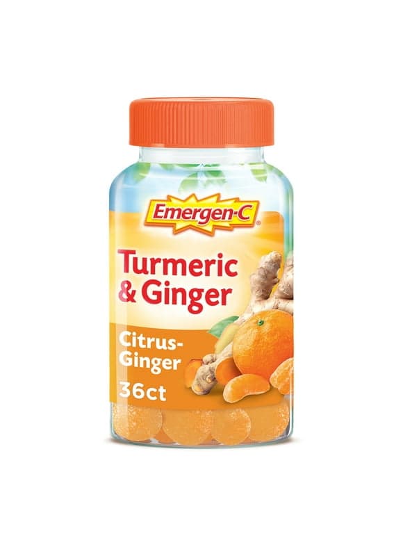 Emergen-C Vitamin C Gummies, Turmeric, Ginger, 36 Ct