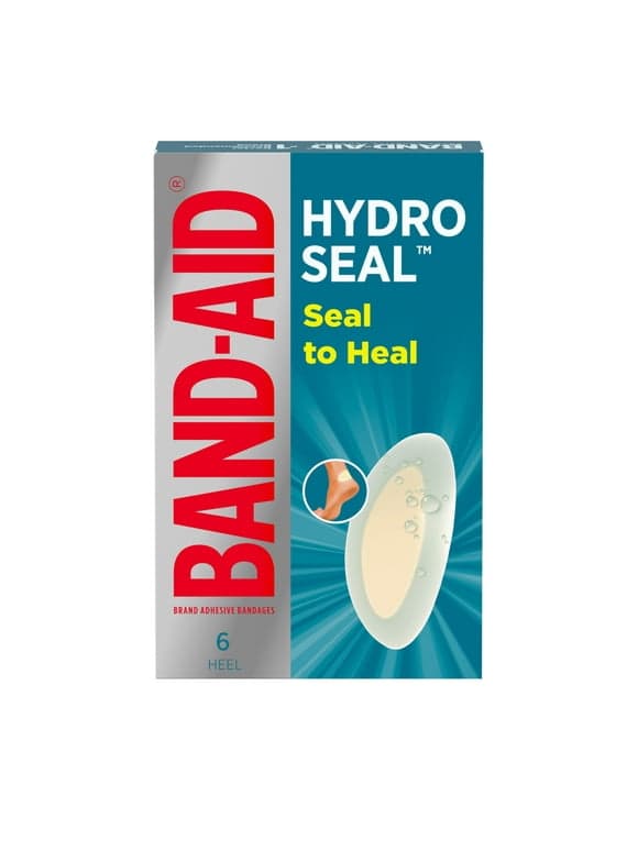 Band-Aid Brand Hydro Seal Hydrocolloid Gel Heel Bandages, 6 Ct